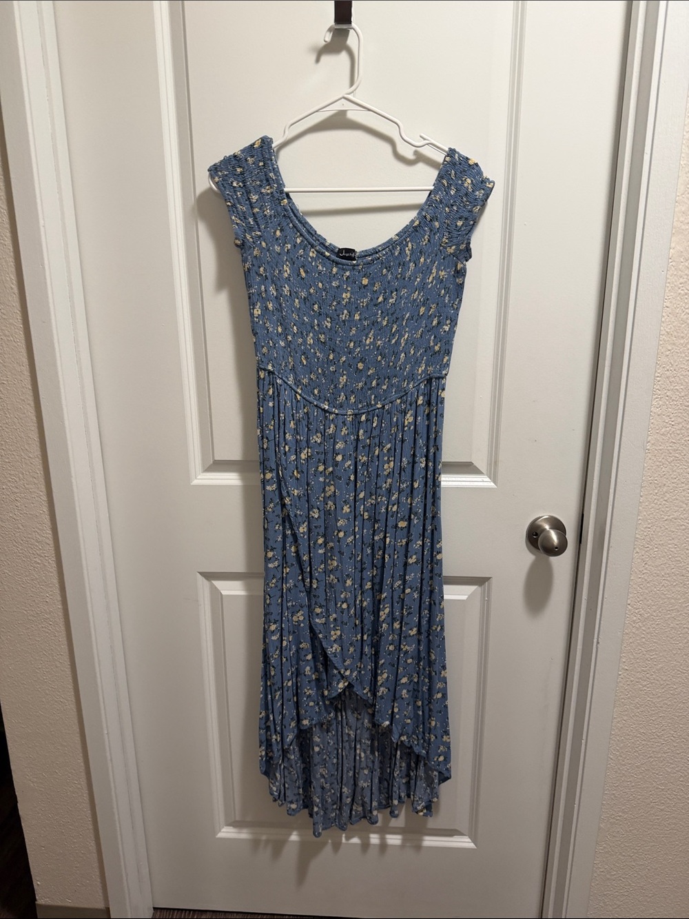 Justify Blue Floral Maxi Dress with Yellow Accents